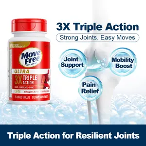 Move Free Ultra Triple Action Joint Support Supplement - Type II Collagen, Boron & Hyaluronic Acid - 75 Coated Tablets for Joint Comfort, Cartilage & Bones - Clinically Proven Mobility Boost - Healthcare, Fitness, Dietary, Edible, Healthy