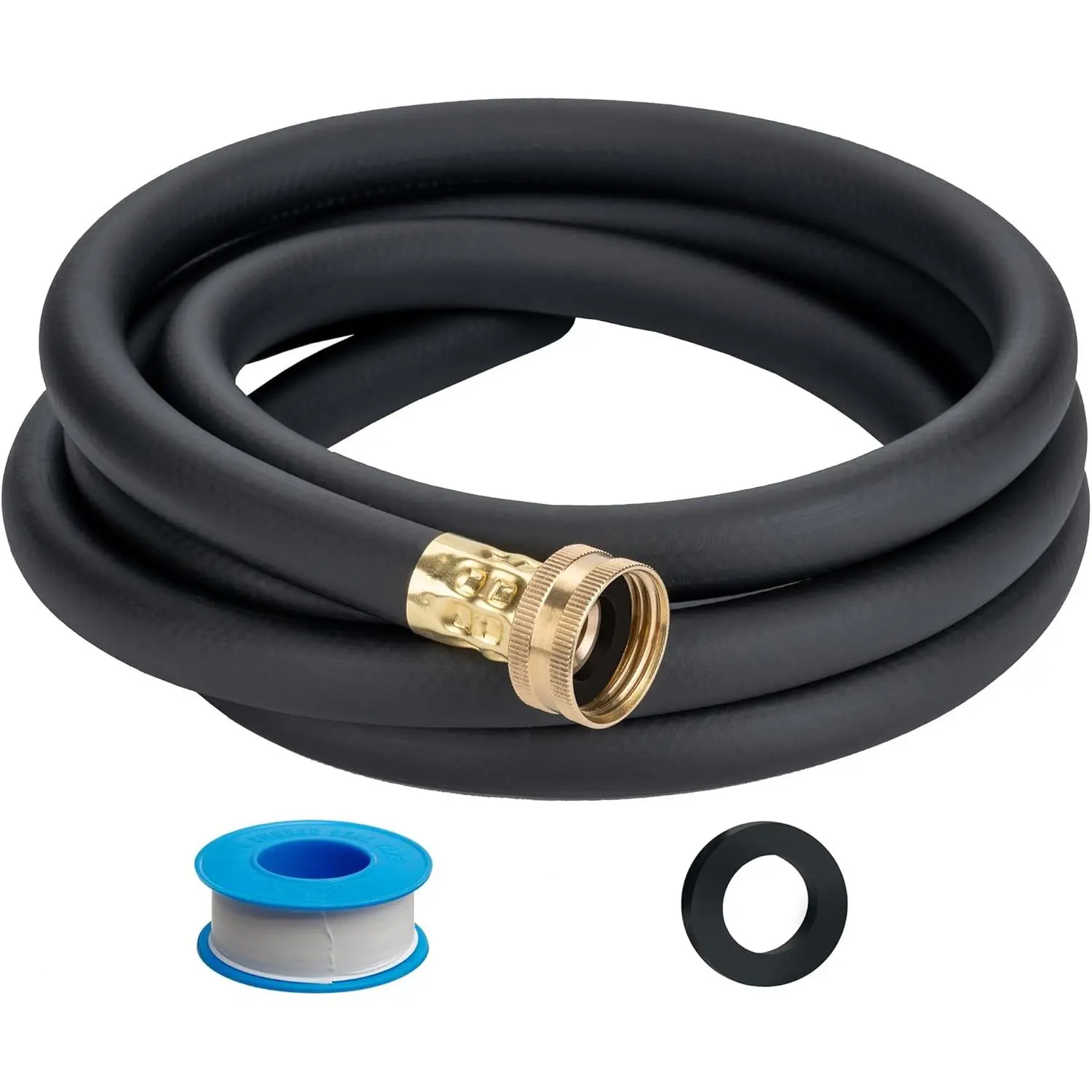 25FT Dehumidifier Drain Hose with 3/4" FHT Brass Rustproof Connector, Versatile Drain Hose Perfectly Compatible with  Dehumidifiers and 3/4" external thread outlet (Black, 25FT)