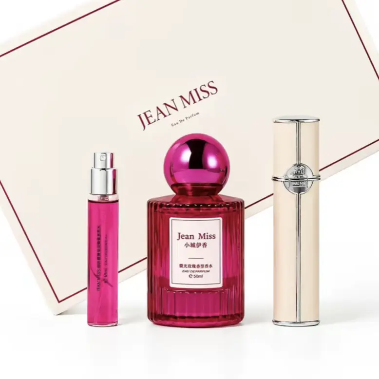 JEAN MISS Light Luxury Perfume Gift Set, Full-Size Perfume + Refill Samples + Portable Perfume Vials, Dating Gift Kit，Date Night Perfume Gift Set, Carefully Selected Premium Fragrances