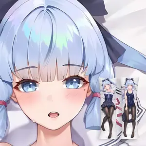 Anime Dakimakura Genshin Impact Kamisato Ayaka Pillow Case Peach Skin 50*150cm