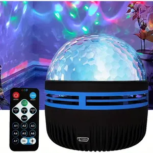 Ocean Wave Light Projector, Electric Colorful Projection Lamp with Remote Control, Multi Color Ocean Wave Night Light for Bedroom Decor, Romantic Dynamic Wave Projection Lighting for Party Festival Home Indoor Relaxing Ambience