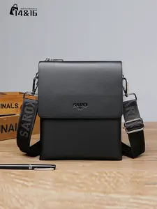 Men's Dual-Layer Shoulder Bag, Business & Casual Crossbody Backpack, Trendy Small Bag, Single Strap Design, Fashionable Men's Accessory, Everyday Crossbody Bag