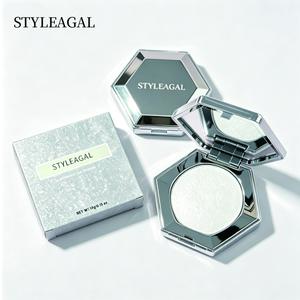 STYLEAGAL Mineral Pressed Powder Highlighter, Long-Lasting Waterproof Cosmetic with Diamond Shimmer and Glossy Pearl Glow, Face Makeup Bronzer