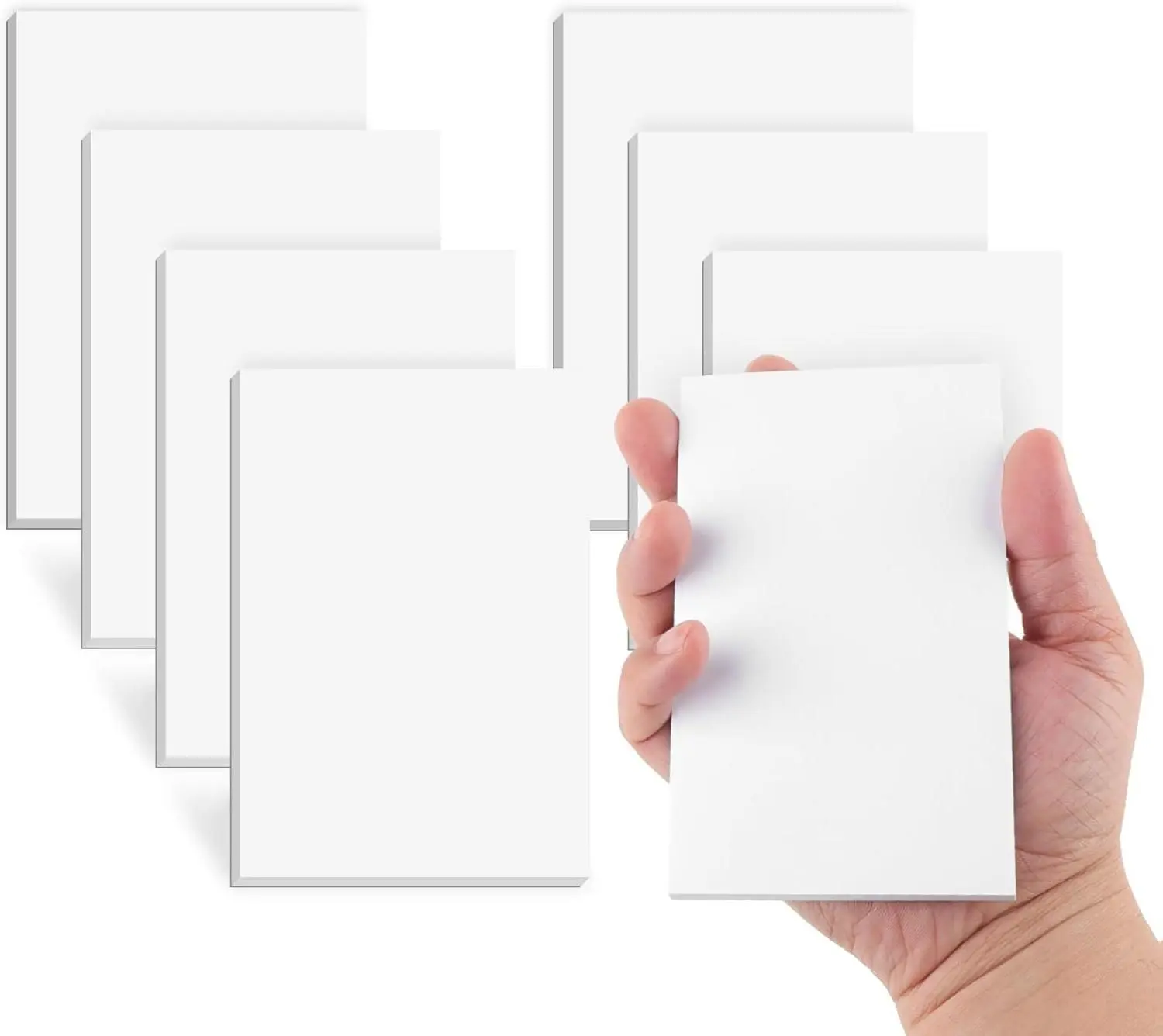 Note Pads 3x5 In 8 Pack Blank Notepad White Scratch Pads for Writing 50 Sheets Per Memo Pad for Jotting Down Quick Notes Portable Small Server Notebook