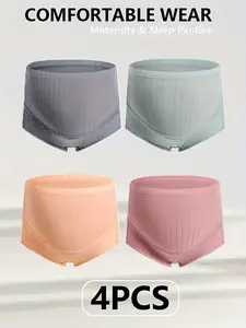 Comfortable Wear 4pcs Elegant Maternity Underwear Set for Adults in Soft Colors