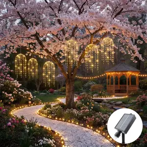 256 LED Solar String Lights, 8 Modes, Ip65 Waterproof, Outdoor Decor for Garden, Patio, Party, Camping, Mother's Day Gift, Ambient Led Lighting