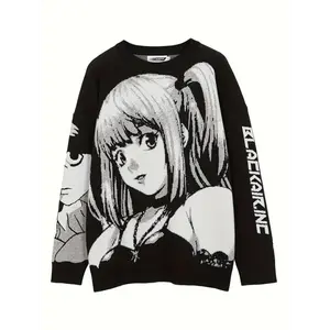 Two-dimensional Sweater Men And Women With Hip-hop Loose Autumn And Winter New Sweater