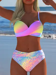 New Arrival Women's Swimwear Swimming Suit Beach Outfits Swimming Clothes Swim Dress Swimming Costume For Women Ladies Swimwear Summer Beach Festival Vacation Travel Sexy Modern Elegant Sophisticated Two Piece Set Woman Bikinis Set Best Selling