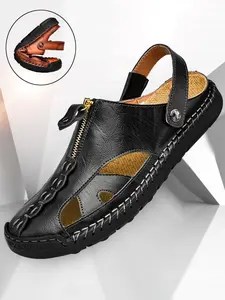 Men's Outdoor Sports Sandals, Casual Comfortable Breathable Mule Shoes, Fashionable Sandals for Beach Vacation, Simple Casual Shoes for Men, Grounding Shoes, Trendy Sandals