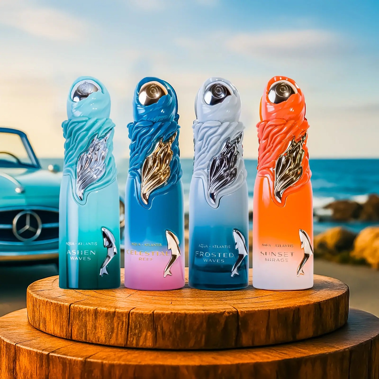 Atlantis Discovery Perfume Set - Bundle Package Perfume with 4 Unique Scents, Ocean Unisex Fragrance Collection, Packaged Unisex Fragrance, Minis Set Unisex Fragrance