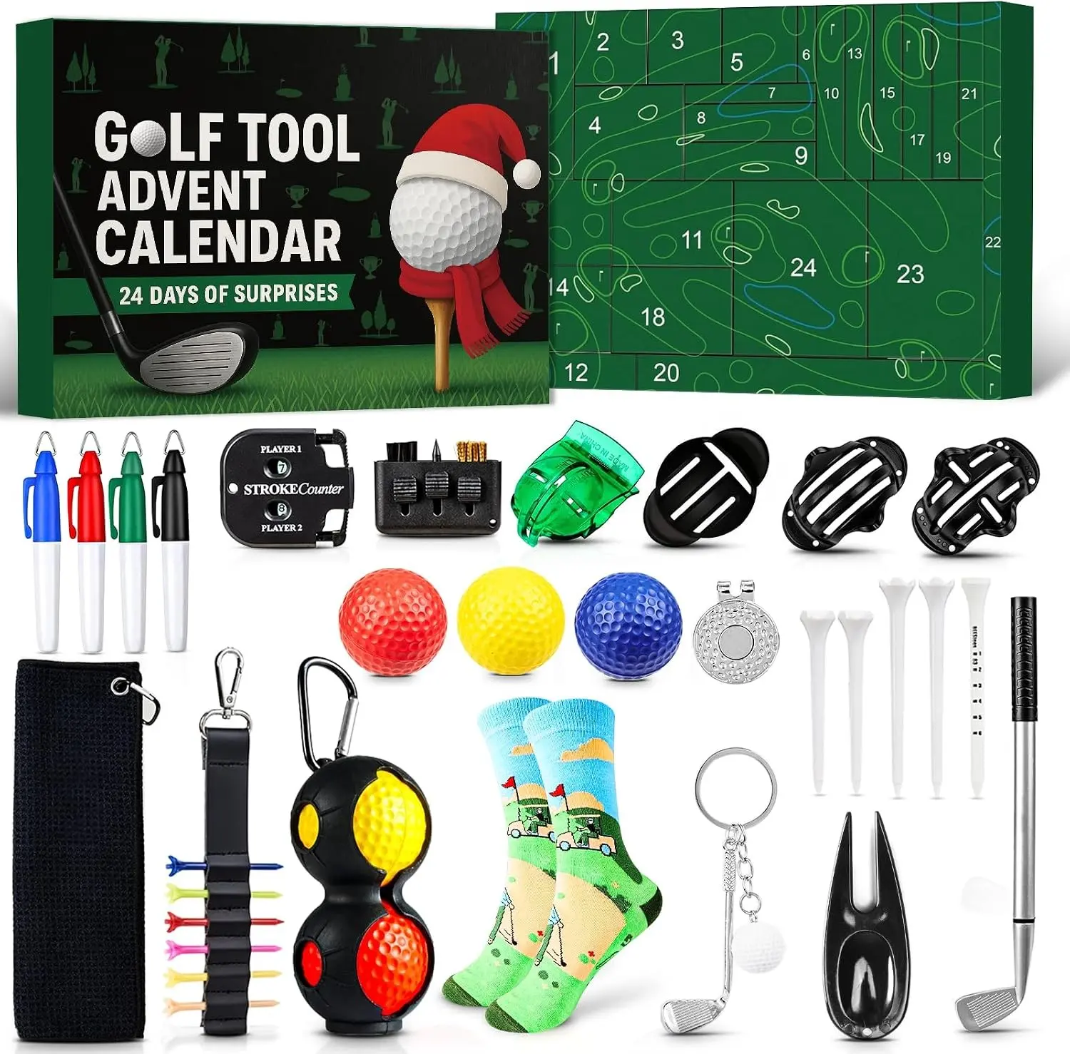 Golf Advent Calendar 2026 Adult Men – 24 Days Golfer’s Countdown Gifts Calendar for Husband Dad Boyfriends
