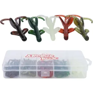 RUNCL Probite Craw Baits, Creature Baits, 15/20/25pcs Bass Fishing Lures 4.2in - Realistic Movement, Hyper-Action Pinchers, Weedless Design, Deep Ribs, Proven Colors - Soft Fishing Lures Baits