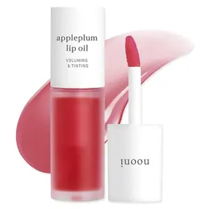 NOONI Korean Hydrating Lip Oil - Appleplum  Long-Lasting, Moisturizing, Plumping, Revitalizing for Dry Lips, Waterproof, No Peel Off, Korean Tint, Hydrating, Nourishing Crystal Clear, 0.12 FL Oz