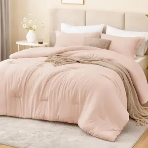 Pink Full Comforter Set, 3-Piece Prewashed Bed Set with 1 Comforter (79 x 90 in) & 2 Pillowcases, Lightweight & Breathable for All| Soft, Breathable, Lightweight, Comfortable