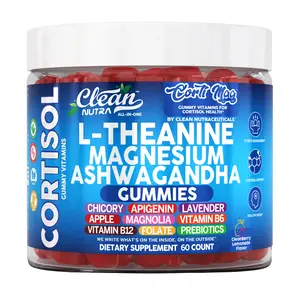 Clean Nutra L-Theanine, Magnesium, Ashwagandha, Lavender, Magnolia, B12, Folate, Prebiotics & More Healthcare Vitamin for Stress Management & Mood Balance - CortiMag