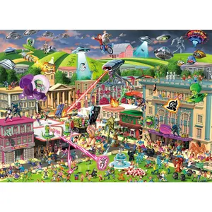 Alien Attack Sci-Fi Classics 1000-Piece Jigsaw Puzzle