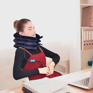Inflatable Neck Stretcher Neck Brace, pillow for neck decompression and neck tension relief (blue)