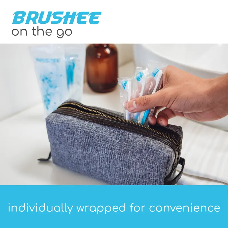 Brushee 4-in-1 On-the -Go Toothbrush - Paste, Brush, Pick, Floss - Fresh Mint 5