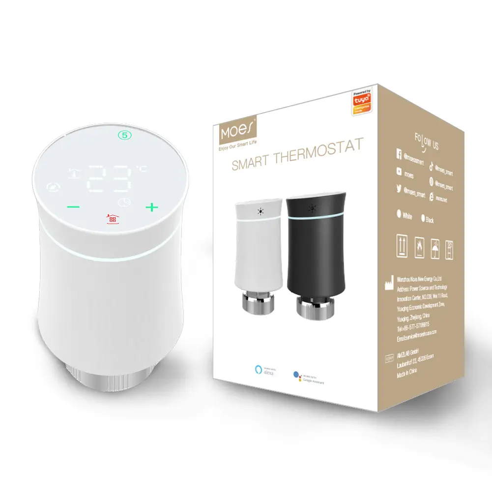 Tuya  Smart Home Thermostat Valve with app-controlled timed voice remote control and intelligent temperature control switch
