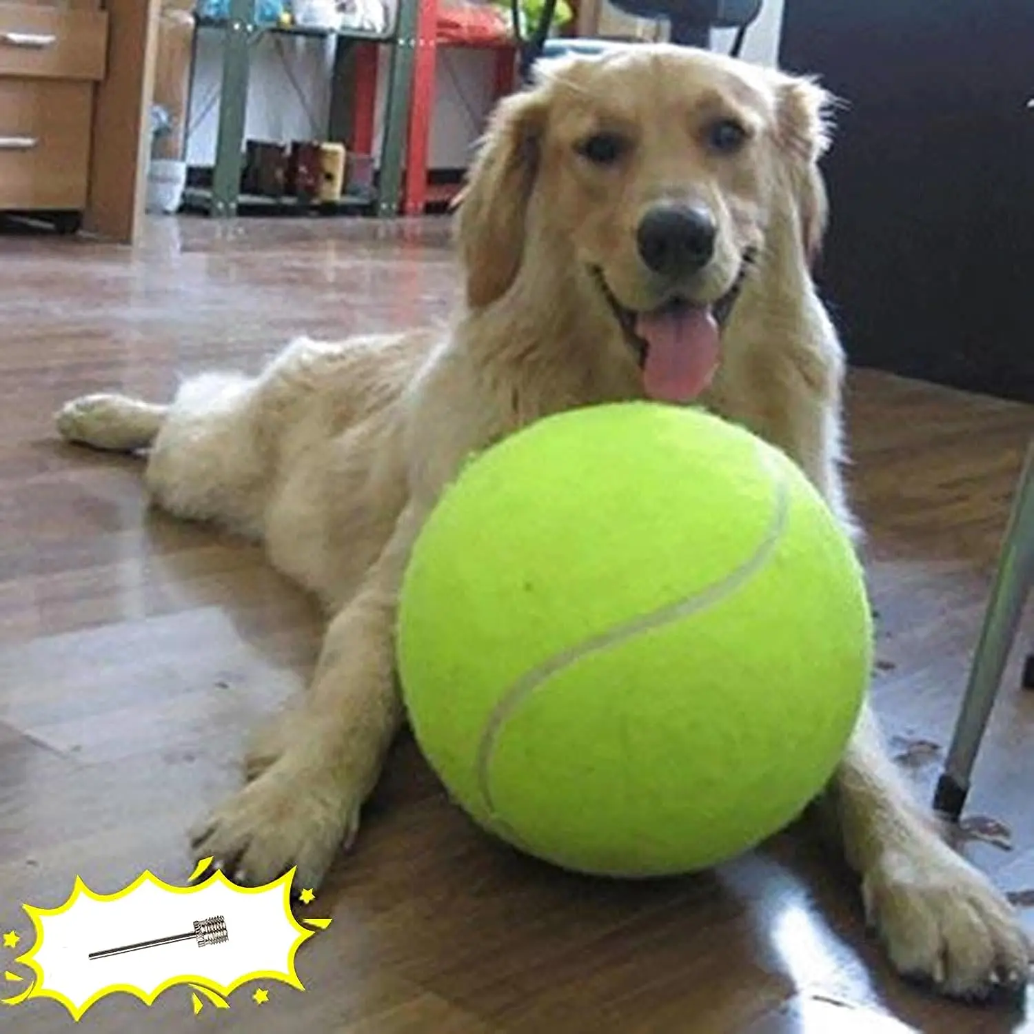 Giant 9.5" Dog Tennis Ball Large Pet Toys Funny Outdoor Sports Ball Gift with Inflating Needles for Small Medium Large Dog