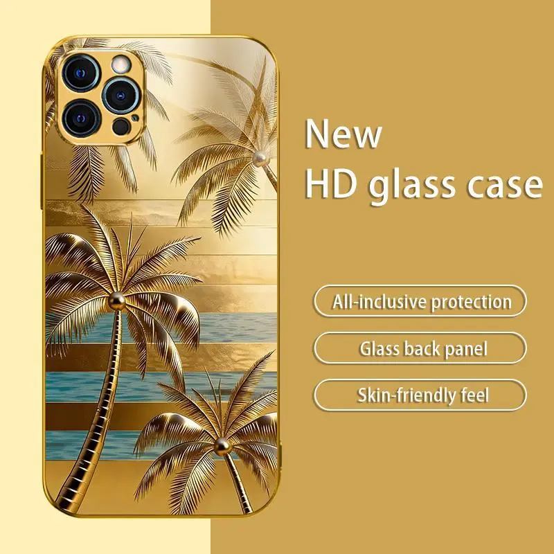 Only Summer Vibes! Sunset Beach Palm Tree Case for iPhone 12 Pro Max, Tropical Vacation Aesthetic Cover, Must-Have Travel Accessory 2026---975