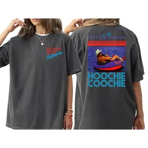 Meme T-Shirt, Hotter Than A Hoochie Coochie, Cotton Tee, Summer Vacation,90s Country Music  Gift