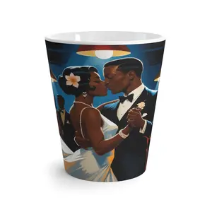 Too Late. Elegant Romance Latte Mug, Vintage Couple Gift, Wedding Celebration, Coffee or Tea Mug, Artful Decor, Unique Anniversary Gift