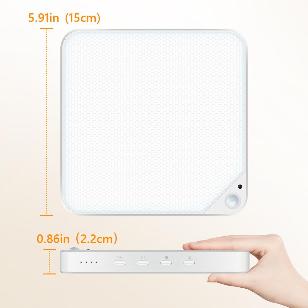 Rechargeable 8W Motion Sensor Ceiling Lighting, Magnetic Wireless Ceiling LED Light with Remote Control - Dimmable & Color Changing, No Wiring Battery Operated for kitchen, bedroom,Closet, Under Cabinet ,Bathroom, kitch,Hallway, Pantry, Shower, etc