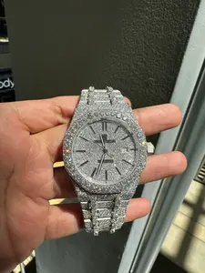 Stainless Steel Automatic Movement 41mm 26 Carat Moissanite Watch