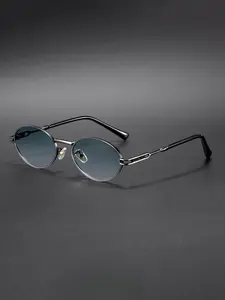 Elegant Oval Frame Sunglasses, Uv400 Protection, PC & Metal Material, Unisex Casual Style, Perfect for Driving, Beach, Party, Outdoor Sports