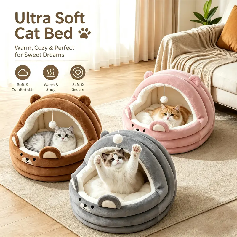 BOFNL Machine-Washable Corduroy Pet Bed - Indoor Home Comfort Model, Non-Slip Oval Design with Raised Edges, Suitable for Small & Medium Dogs, cozy Cat Car Seat Option