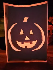 Jack-O'-Lantern Halloween Handmade Luminaries - Party Size set of 22