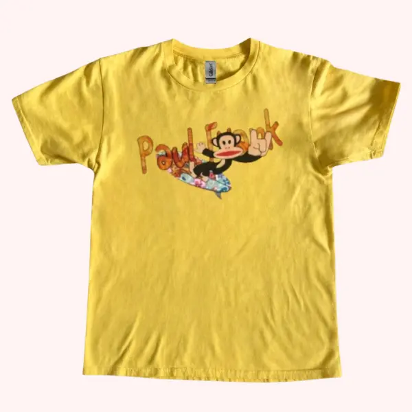 Paul Frank Monkey Surf Graphic Tee, Vintage Y2K Beach Unisex T-Shirt