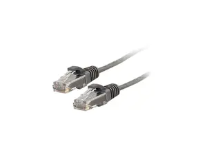 C2G 01084 Cat6 Slim Cable - Snagless Unshielded Slim Network Patch Cable, Gray (6 Inches)