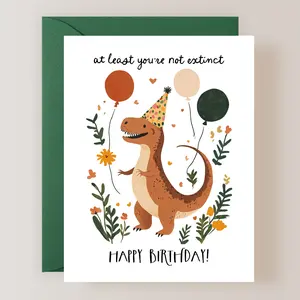 Funny Dinosaur Birthday Card