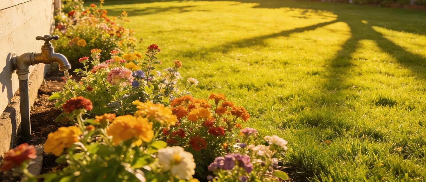 Upgraded 360 Degree Rotating Lawn Sprinkler, High Pressure Automatic Garden Watering System, Large Area Coverage Irrigation, 3-Arm Heavy Duty Yard Sprinkler, Water Saving Adjustable Spray for Outdoor Lawn & Garden