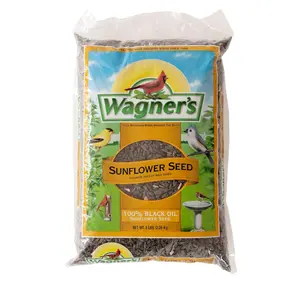 Wagner's 52023 Black Oil Sunflower Seed Wild Bird Food, 5-Pound Bag