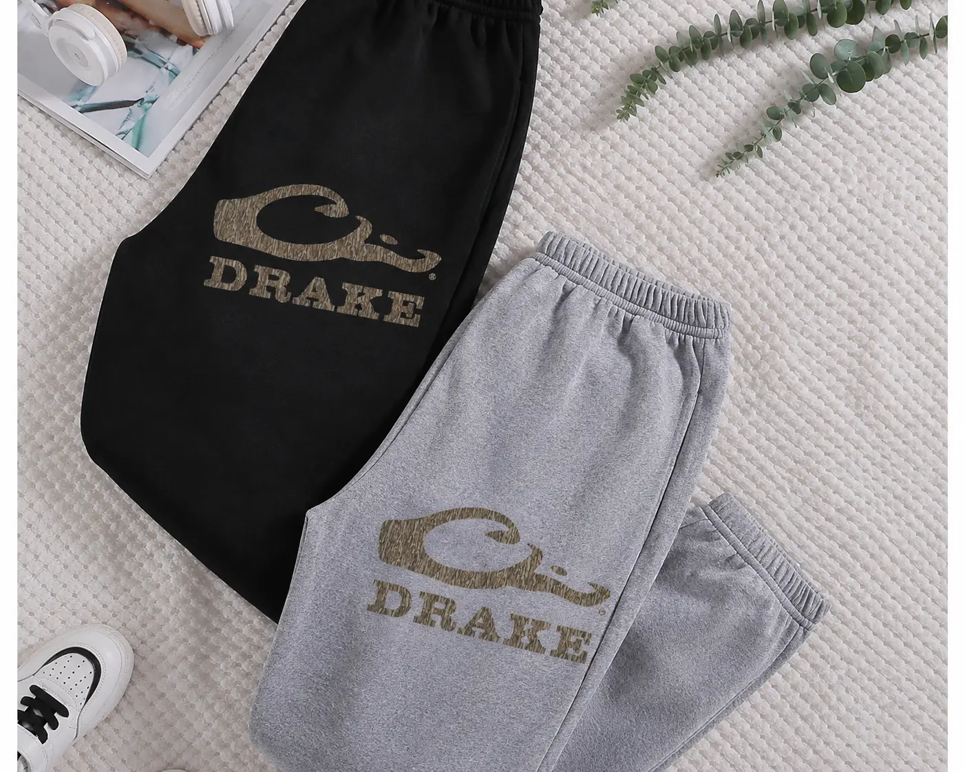 Drake Waterfowl Camo Sweatpants, Duck Hunting Joggers, Outdoor Hunting Pants, Camo Logo Sweatpants, Hunter Gift for Him