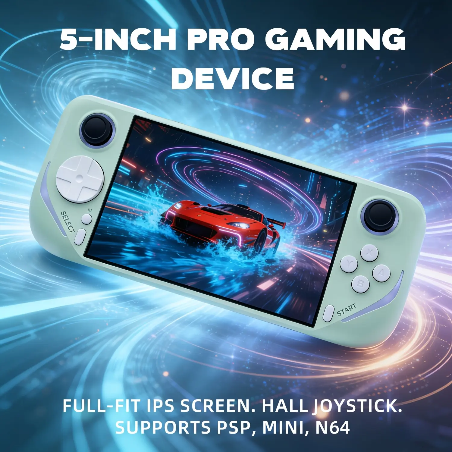 2026 Enhanced Edition E6 Handheld Gaming Console-Featuring a Portable Open-source Linux System, 5-inch 4K HD IPS Display, USB Charging, 5000mAh High-capacity Rechargeable Battery, Ergonomic Grip Design, and a Compact, Durable Build.