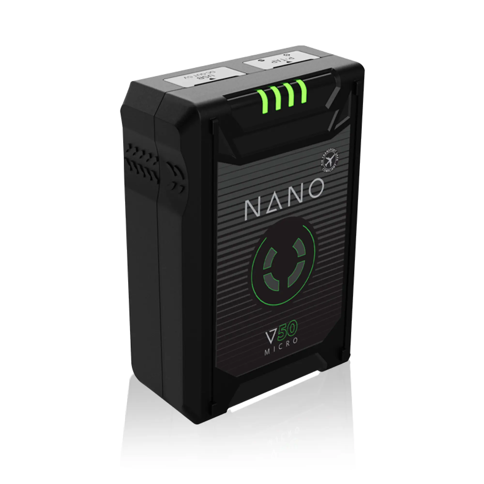 Core NANOV50, 3300mAh 47Wh 14.8V mini V-Mount Battery  with D-TAP, USB-A, Camera Communication, LED Gauge, for Camera, Camcorder, Monitor, Filmmaker