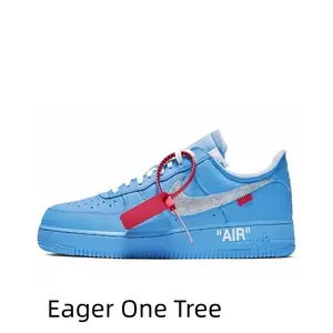 Deconstructed high street sky blue low-top trainers with brushed silver side detail and eye-catching red tag, neat stitching, soft cushion insole and flexible matching blue rubber sole.