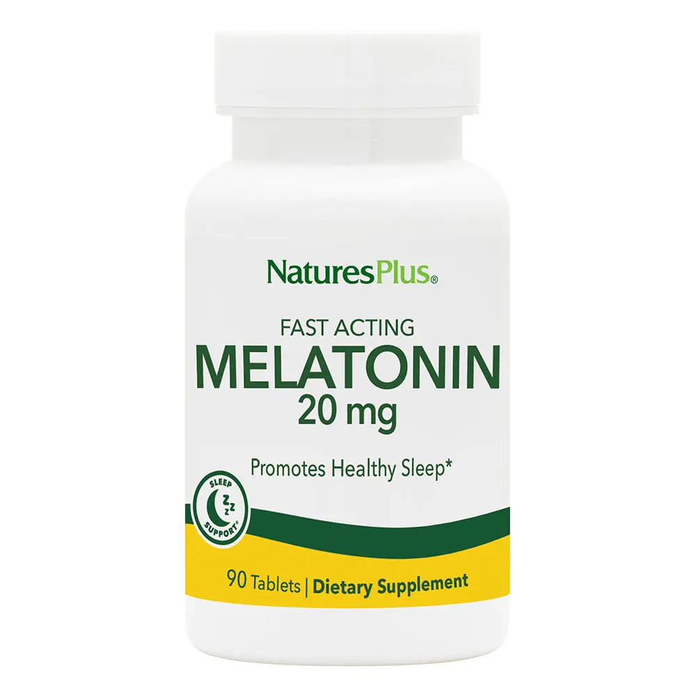 Melatonin 20 mg Tablets by NaturesPlus, Dietary Supplement for Sleep