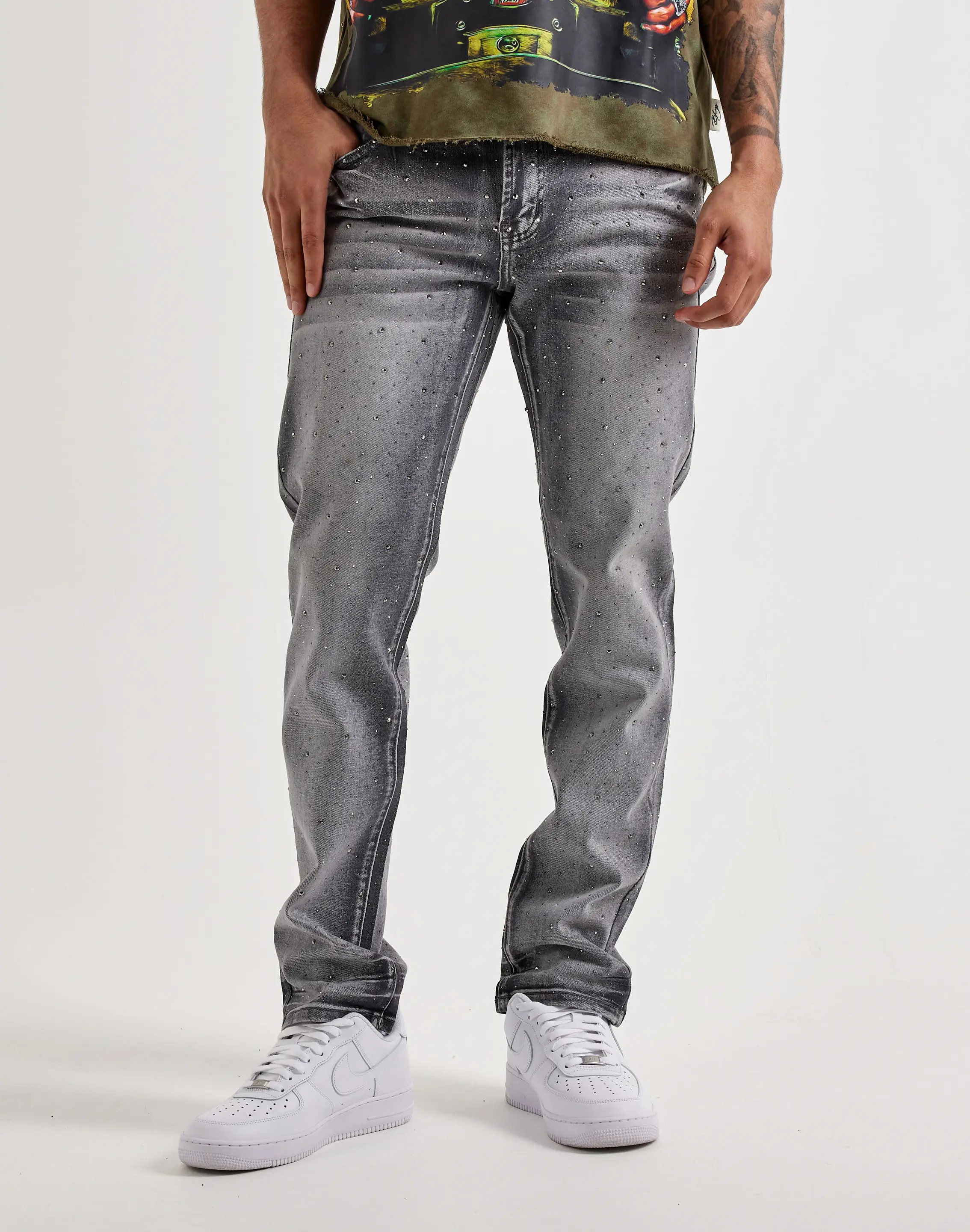 Mens Preme Gemstone Slim Denim Jeans