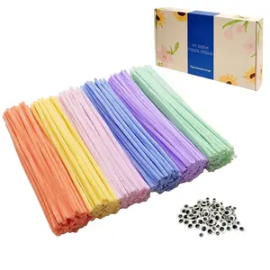 300 count Pastel Pipe Cleaners(Macaron) -  Craft Pipe Cleaners for Arts & Crafts,Ideal for Making  & Decorations(12x0.24 in),Candy-Colored Chenille Stems