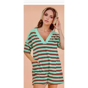 The Cali Vibe Striped Romper