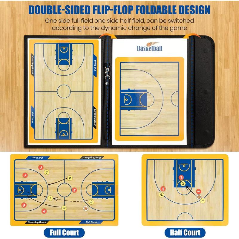 Basketball Coaching Board Coaches Clipboard Tactical Magnetic Board Kit with Dry Erase, Marker Pen and Zipper Bag (Basketball Board) (Basketball Coaching Board) (Basketball Coaching Board)