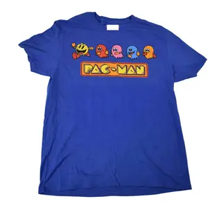 Video Game Shirt Arcade Game Royal Blue T-Shirt, 90S Cool Gaming Men's T-Shirt Cotton 1 Side