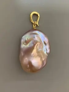 Handmade Vintage High-End Freshwater Baroque Pearl Earrings for Women, Lightweight Luxury Ear Pendants, Versatile Seasonal Jewelry