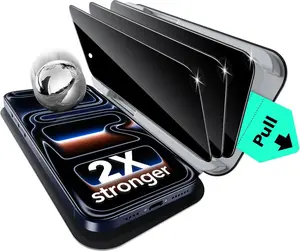 3-Pack Privacy Screen Protector | iPhone 17 / 17 Pro / Pro Max / Air  & iPhone 16 Pro | 9H+ Military Glass, [Military Grade Shatterproof & Highly Durable] Anti-Spy Tempered Glass with Ultra fit Tray  ESR