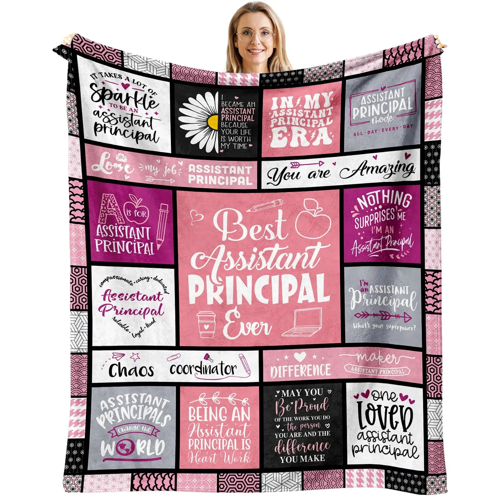 1PC ladies assistant principal gift blanket, Soft Comfy Blanket, thank you gift for assistant principal, gift for assistant principal, gift for ladies